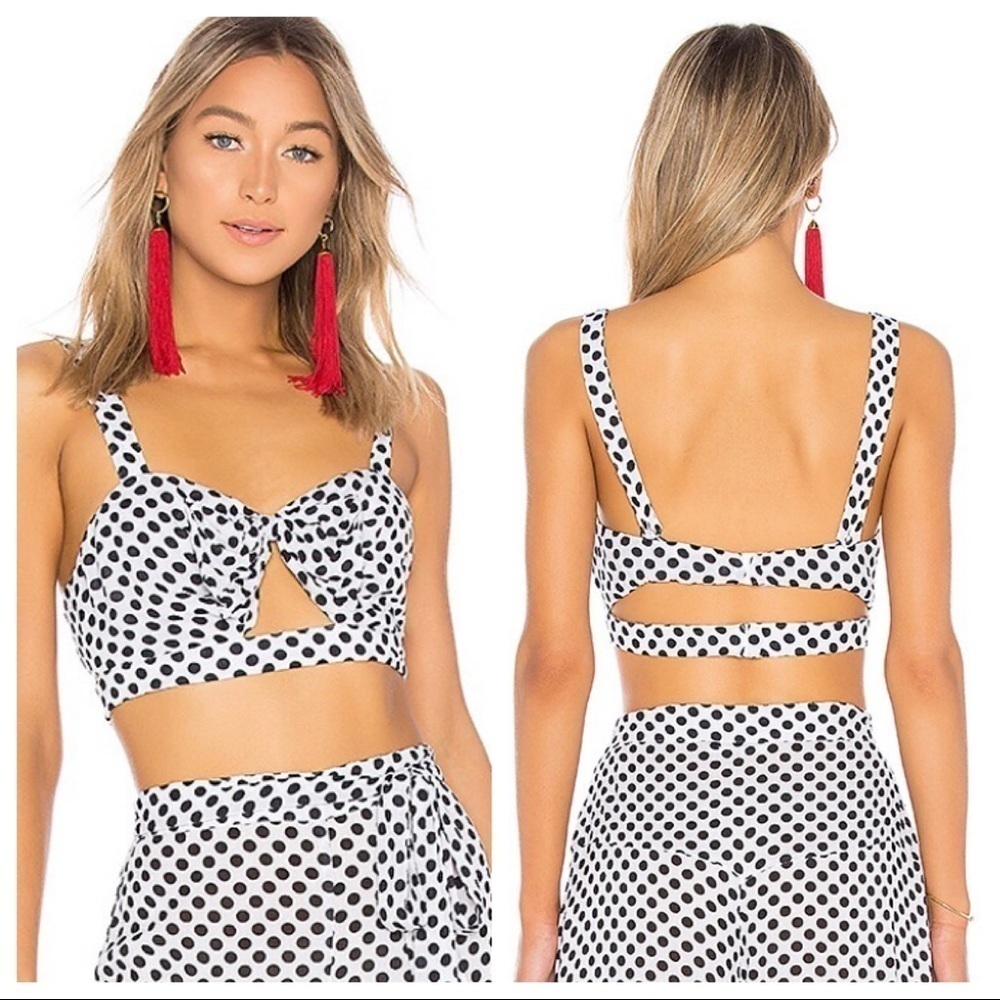 Tularosa Revolve Kristy polka dot bra top size small